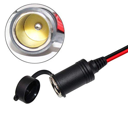 SPARKING 6FT Car Cigarette Lighter Extension Cord - Male Plug to Female Socket 16AWG Heavy Duty Cable With LED Lights for Tire Pump, Air Compressor - size: 6FT