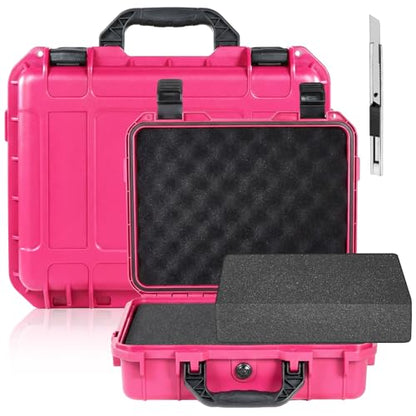Relaxweex 8.5 x 6.5 x 3.7 Inch Hard Case, Grid Shell, Rose Red - color: Rose Red, size: 8.5 x 6.5 x 3.7 Inch, style: Grid Shell