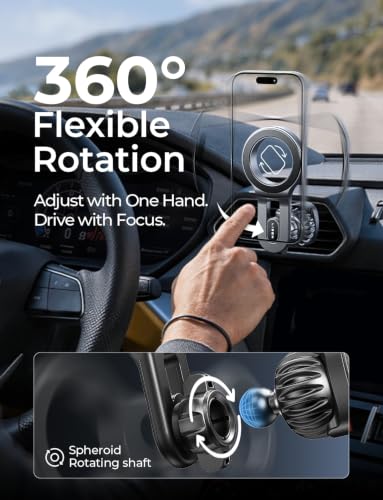 LISEN Upgraded for MagSafe Car Mount, Super Magnetic Phone Holders for Car Air Vent Car Phone Holder Mount, Car Magnet Phone Mount, Magnetic Car Phone Holder for iPhone 17-12 Series, Carbon Fiber - color: Carbon Fiber