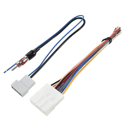 RED WOLF Car Radio Wiring Harness W/Antenna Adapter Select for 2008-2013 Nissan Armada Pathfinder Rogue, 2011-2014 Subaru Impreza Install Aftermarket 20 PIN Stereo Wire Cable Connector Adaptor