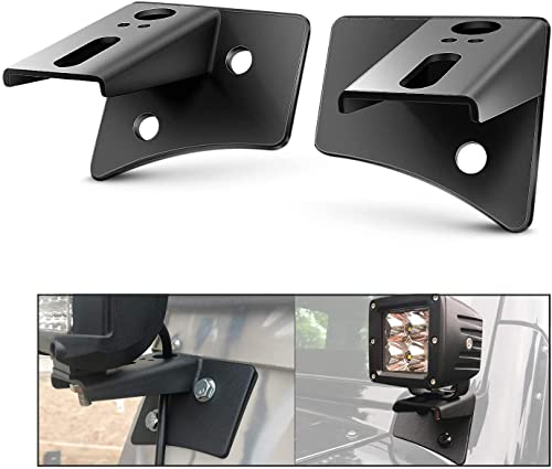 Nilight 2Pcs 4Inch LED Pods Bar Triple Row 60W Flood Spot Combo 6000LM Driving Off Road with 2007-2017 Wrangler JK/JKU 2DR 4DR A-Pillar Windshield Hinge Mounting Brackets Wiring Harness Kit - color: Led Pods+ Wiring +JK Mounting