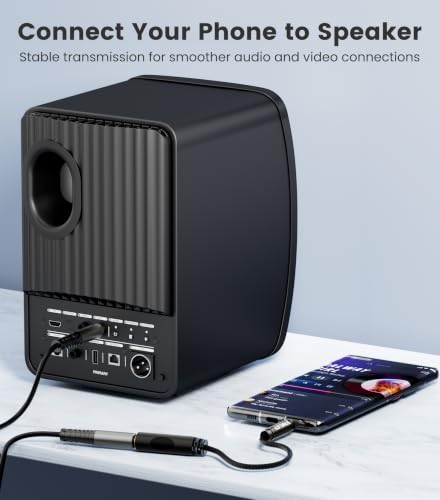 1/4 to 3.5mm Adapter, 3.5mm Male to 6.35mm Female Cable 1FT - style: 3.5mm TRS Stereo to 1/4" Female Cable Adapter