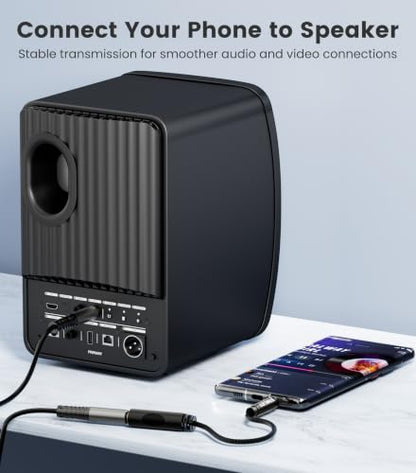 1/4 to 3.5mm Adapter, 3.5mm Male to 6.35mm Female Cable 1FT - style: 3.5mm TRS Stereo to 1/4" Female Cable Adapter