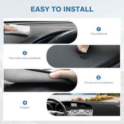 FIILINES Dash Cover Fit for 2010-2013 Mazda 3 Sedan, Hatchback & MazdaSpeed3, Dashboard Mat for Mazda 3 Accessories Dashboard Pad Carpet Dash Mat Sunshade Non-Slip Polyester Protector No Glare Black - size: For Mazda 3 2010-2013