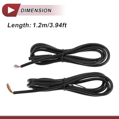 for Monitor and Backup Reverse Rear View Parking Camera Video Cable Extension Backup Camera 8Pin Female Video Cable 1.2m/3.94ft Black Plastic,Metal - size: 1.2m/3.94ft, style: 8Pin