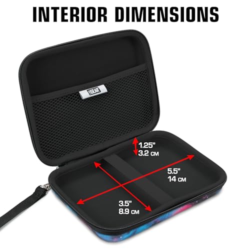 USA Gear Ghost Hunting Equipment Case Fits Spiritbox EMF Meter, Sam and Colby XPLR Spirit Box, & More - Paranormal Equipment Case with Elastic Strap, Scratch Resistant Interior, Case Only (Galaxy) - color: Galaxy