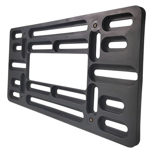ZXFOOG Front License Plate Mounting Kit, Bumper Plate Bracket Holder - color: Black aluminum frame