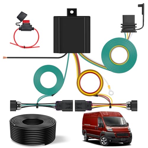 Nilight 4 Pin Trailer Wiring Harness Kit 56478 Simple Fit Tow Hitch - size: Ram ProMaster 2014-2024