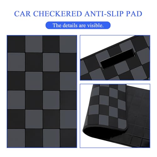 Wuyaoyao 2PCS Car Dashboard Anti Slip Mat, 12.2"×8.3" Non-Slip Dashboard Sticky Pad, PVC Car Dash Gripping Mat, Multifunctional Auto Grip Mat for Phones Sunglasses Keys Electronic Devices (Gray) - color: Gray