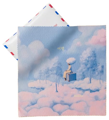 Artistic Microfiber Cleaning Cloth (2-Pack) – Cloud Wonderland Series 01: Suitcase (Journey) - color: Journey