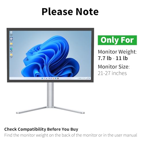 Aluminum VESA Monitor Stand for Monitor Weight 7.7-11 lb, 24-27″ - size: Only for 7.7-11LB Monitor
