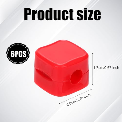6pcs Phone Charger Wire Holders, Magnetic Desk Cable Clips Self Adhesive Desk Cable Cord Organizer Wire Manager Keeper for Home Office Kitchen Wall Car Desk (Red)