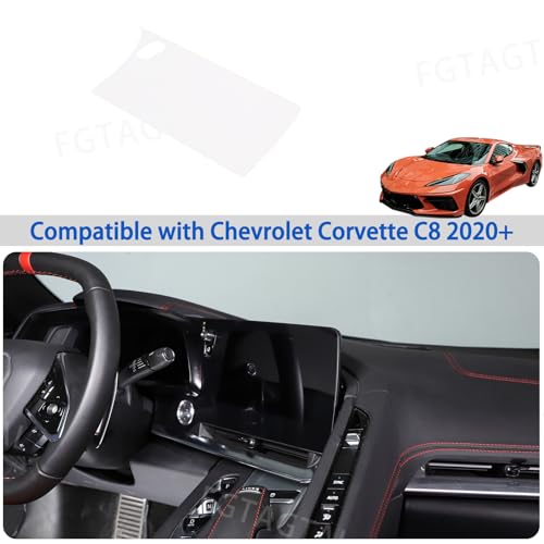 GPS Screen Protector Foils Compatible with Chevrolet Corvette C8 2020-2025, Navigation Screen Protector, Center Touch Display Anti Scratch Tempered Glass Protective Film