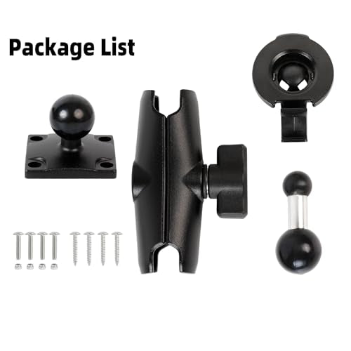 Aluminum GPS Mount with AMPS Drill Base Compatible Replacement for Garmin DriveSmart 50 51 61 65 70 76, Drive 51 55 60 61, nüvi 42 52 57 2539 2597 2689, RV 660 770, dēzl 570 580 - style: 5.9" Length