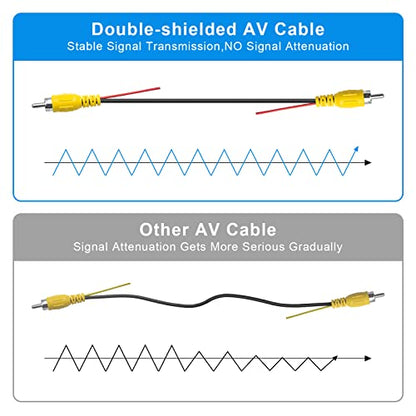 LBW Premium Backup Camera RCA Video Cable, Car Reverse Rear View Parking Camera with Detection Wire (33FT/10 Meters), RCA Video Cable for Monitor and Backup Rear View Connection - size: 33FT