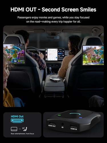 Magic CarPlay Box, Wireless CarPlay Adapter Supports for Netflix/YouTube/TF Card, AI Box Carplay, Plug & Play, Drivechat with AI Skills, Dual WiFi, Bluetooth, Fits for OEM Wired CarPlay Cars - color: Matte Gray