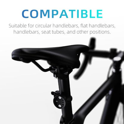 Adjustable Out Front Bike Mount, Compatible with Garmin Edge, iGPSPORT, XOSS, CooSpo Magene, CYCPLUS GPS, Suitable for Round Tube/Flat Handlebars, Road Bikes/Folding Bikes, MTB - style: S6-Adjustable