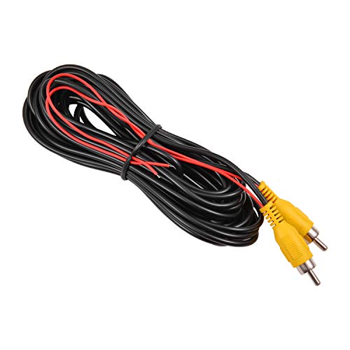 TECKEEN Backup Camera RCA Video Cable,Car Reverse Rear View Parking Camera Video Audio Extension Cable Cord with Detection Trigger Wire (10 Meters)