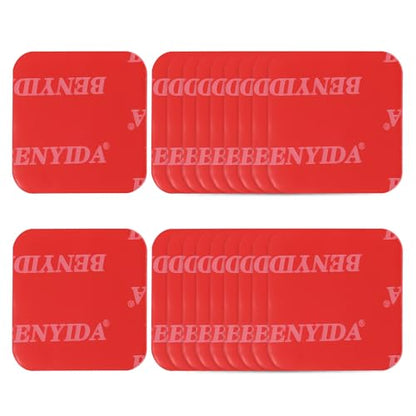 20 Pcs Double Sided Adhesive Pads, 1.18 x 1.18 Inch Dash Cam Sticky Pads Self-Adhesive Square Mounting Foam Tape Waterproof & Heat Resistant for Car Walls Picture Home Decor, Red - size: 1.18 x 1.18 Inch