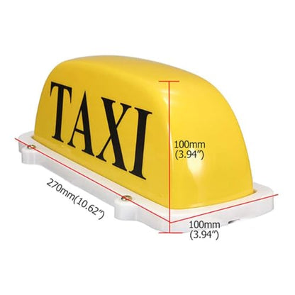 Taxi Sign USB Rechargeable Battery Taxi Top Light Roof Taxi Driver Sign with Magnetic Base Waterproof Taxi Sign Light Yellow