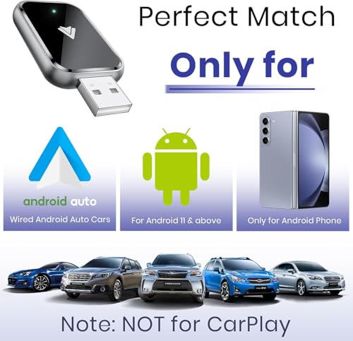 Wireless Android Auto Adapter, Convert Wired to Wireless