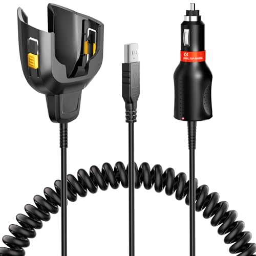 2-in-1 Car Charger Cable for Zebra Symbol TC77 TC70 TC72 TC75 TC70X TC75X TC700H TC700K TC77HL TC720L Barcode Scanners - Dual Auto and USB Charging Ports - CHG-TC7X-CLA1-01