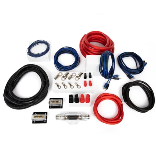 InstallGear Dual 4 Gauge Amp Wiring Kit - True Spec Amplifier Installation Kit with Soft Touch Wire for Subwoofer and Car Audio System - color: Red, size: 4 Gauge (Dual)