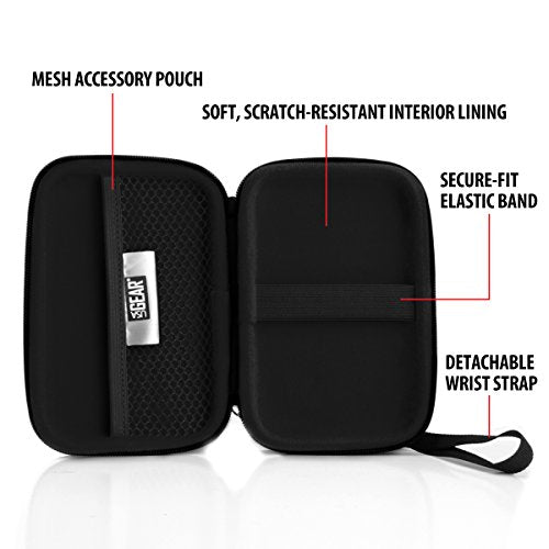 USA Gear Ghost Hunting Equipment Case Fits Spiritbox EMF Meter, Sam and Colby XPLR Spirit Box, & More - Paranormal Equipment Case with Elastic Strap, Scratch Resistant Interior, Case Only (Galaxy) - color: Galaxy