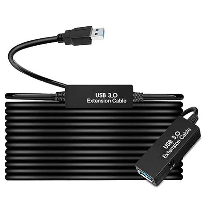 33FT USB 3.0 Active Extension Cable,USB Extension Cord A-Male to A-Female,Compatible with Oculus Quest 3 VR,Headset,Hard Drive,Printer,Webcam,Scanner,PS4 More - size: 33FT