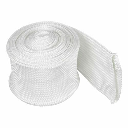 HARFINGTON Braided Sleeving 6.6ft x 1-3/4" High Temp Fiberglass Braid Cable Sleeve for Automotive Home Office Cables Video Cord Management Cable Protection - size: 6.6ft x 1-3/4"