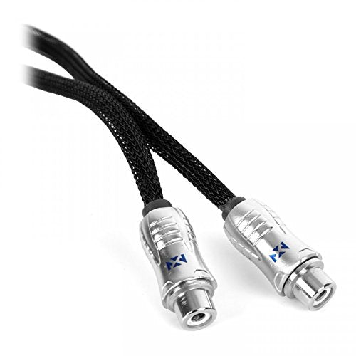NVX® XIX2M Oxygen Free Copper 1 Female to 2 Male Y-Adapter Double Twisted Pair X-Series Car Audio RCA Audio Cable with Shielded Noise Reduction and Split-tip Silver-Plated Machined Ends (2-Pack) - size: 1 Female to 2 Male Y-Adapter