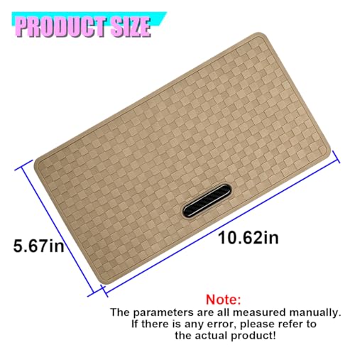 Car Dashboard Anti-Slip Pad, 10.6" × 5.7" Universal Sticky Gripping Mat, Multifunctional Automotive Interior Cell Phone Holder for Sunglasses, Keys, Coins, GPS, Electronic Devices (Beige) - color: Beige