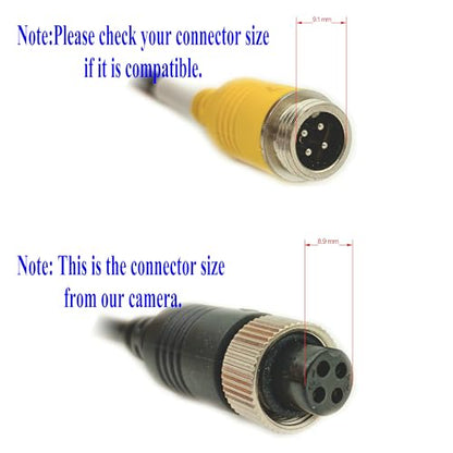 Bus Truck Vehicle Backup Cameras Wide View Angle cab cam Rearview Reverse Waterproof Night Vision 4 PIN Cam for Travel Trailer/Pickup/Van/RV Camper/Motor Home (12V,package not include extension cable) - color: DL003