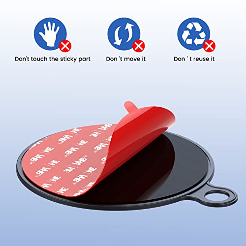 OQTIQ Sticky Adhesive 3M Pad 95mm (3.7") Dashboard Mounting Disk for Suction Cup Phone Mount [2 Pack] for Tom Tom Garmin GPS Suction Mount Replacement Heat Resistant Sticky Pad for Car, Truck, Van