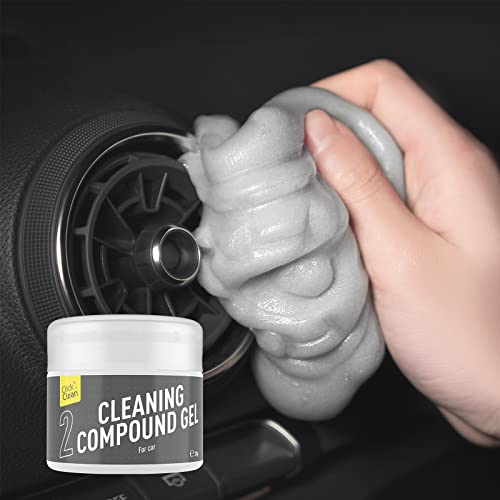 CLICK CLEAN Car Cleaning Gel, 7oz Reusable Dust Cleaning Putty - color: Gray