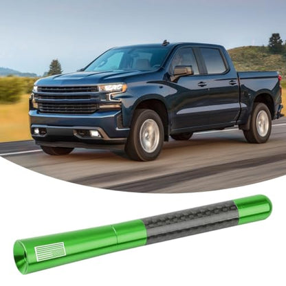 BESULEN 4.7 Inch Car Short Antenna, American Flag Design, Green - color: Green, size: 4.7 Inch