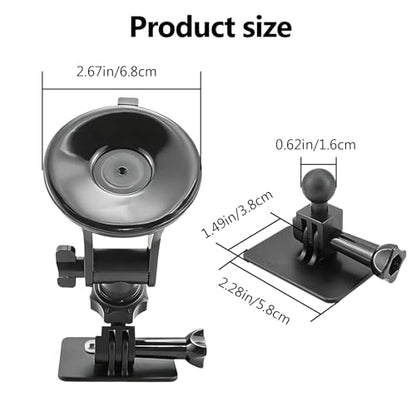 Car Rear Camera Holder, Suction Cup Rear Dash Cam Mount, Vehicle Windshield Window Mount Bracket for Backup Camera, Rearview Recorder and Auto Cameras, Universal for Cars, Trucks, SUVs
