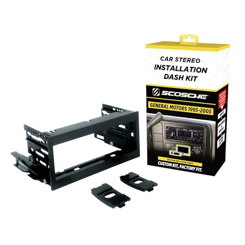 Scosche GM1483B Single DIN Dash Kit Compatible with Select 1995-05 Cadillac, Chevrolet and GMC Full Size Trucks - Car Stereo Radio Install Kit - Single DIN Radios Only - See Fit Guide in Images - style: Dash Kit Only
