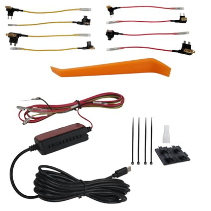 Hardwire Kit with 8pcs Full Set Circuit Fuse Taps Type-C Port Compatible with A329 Series A229 Series A119Mini2 A139Pro WM1 T130 Dash Cam, (Replacement for HK4)