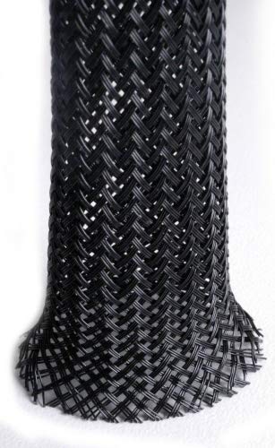 Techflex CCP1.50BK25 Flexo Clean Cut 1 1/2-Inch Braided Cable Sleeve, Black - 10 Feet - color: 10 Feet, size: 1.5 Inch
