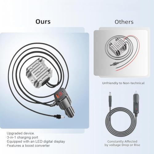 Starlink Mini Car Adapter,105W Boost 3-in-1 Starlink Mini Car Charger-9.8FT