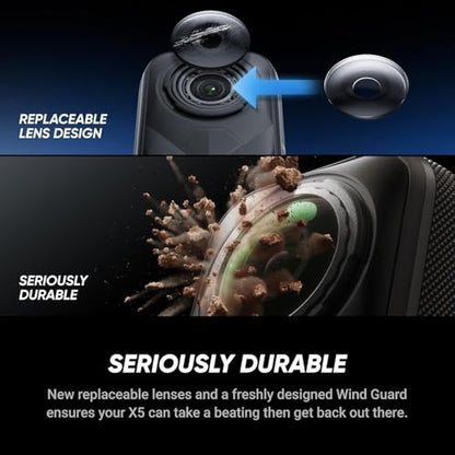 Insta360 X5 Motorcycle Bundle with 128GB Card-8K Waterproof 360 Action Camera with 1/1.28" 48MP Sensors, 8K 360 HDR Video, 72MP |Bundle Includes Motorcycle Bundle, Selfie Stick, Lens Cap - style: 128GB