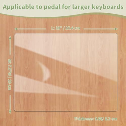 10" x 7.5" Premium Non-Slip Piano Sustain Pedal Mat - color: Clear