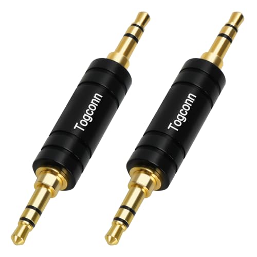 Gold-Plated 3.5mm Audio Adapter 2 Pack - 3-Pole TRS to 3.5mm Jack Coupler for BT Receiver, MP3 Player, Car Transmitter, Speakers - style: 2 Pack