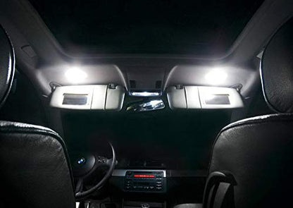 iJDMTOY LED Sun Visor Vanity Mirror Lights For BMW 5/7 Series - style: Grey