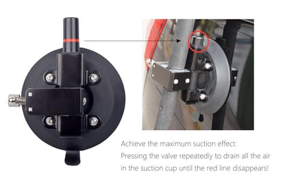 Update Suction Cup Pole Stand Universal Car Aluminum Alloy Flag Pole Bracket Black for Vehicle Off-Road ATV UTV Jeep Wrangler & House Outdoor