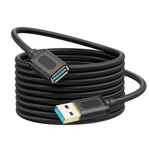 USB 3.0 Extension Cable 10Ft, USB 3.0 Repeater USB Male to Female Lead with Signal Amplification Active Cord for Printers, Keyboards, Game Console, Loudspeakers, Scanners, Displays, Headsets(3M/10Ft) - size: 10 Ft