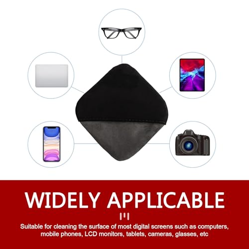 Car Screen Cleaner, Square Microfiber Screen Cleaning Cloth, Foldable Auto Screen Cleaning Pad, Touch Screen Cleaner Cloth for Vehicle Dashboard LCD Display, Car Interior Cleaning Wipes