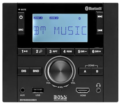 Audiosavings BV6860BH Bundle: 160-Watt Digital Media Bluetooth Receiver, AM/FM, Mobile Home RV Stereo, Pair RV5.3A 5.25" 3-Way Car Speakers 600W peak/100W RMS, CEA Rated, 2-Items