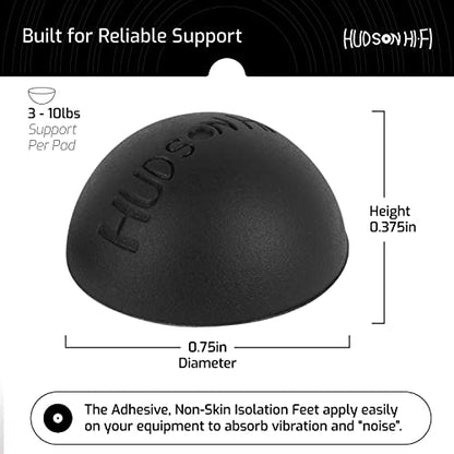 .75" Platinum Silicone Speaker Isolation Pads - 16-Pack Non-Skid Speaker Pads with Adhesive, Speaker Isolation Feet for Record Player Isolation - Turntable Feet and Subwoofer Isolation Pad - 20 Duro - size: .75\" Hemisphere